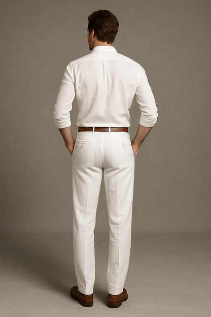 Men's Comfort Business Linen Trousers