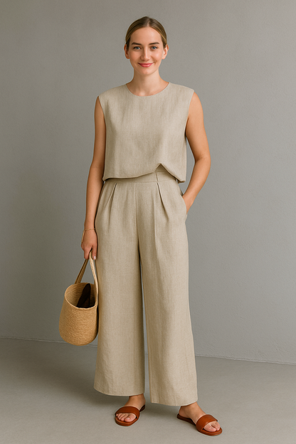 Women's Summer Two Piece Tank Top and Pants Set