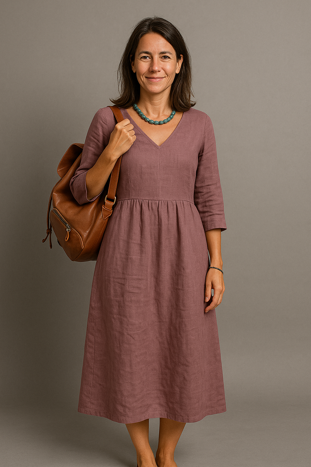 Women's Summer Maxi Dress With V-Neck