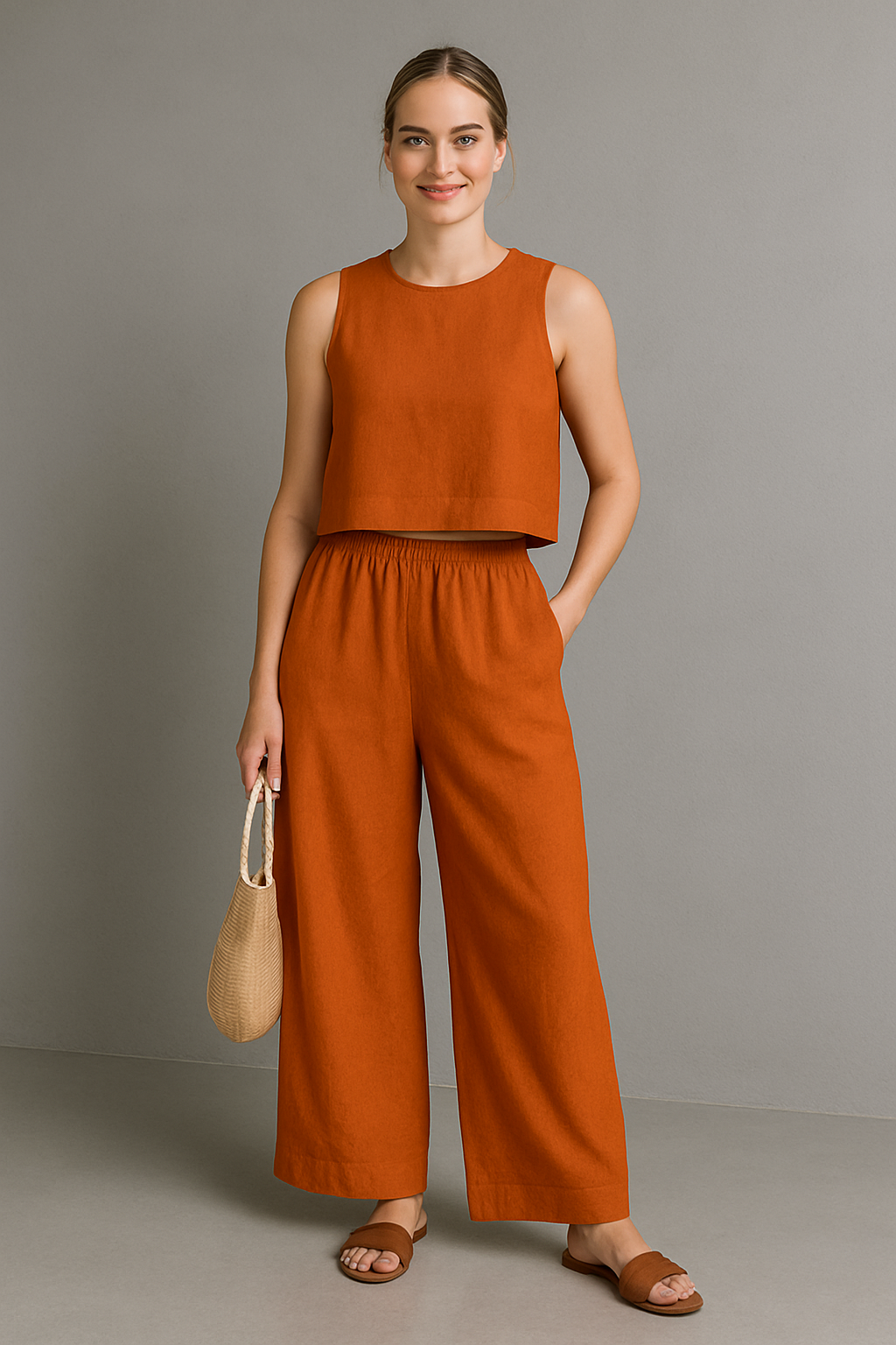 Women's Summer Two Piece Tank Top and Pants Set