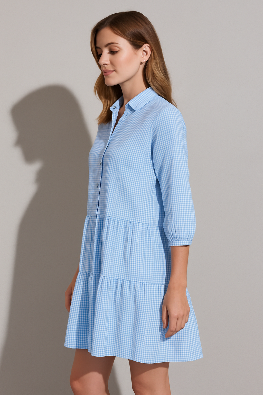 Women's Summer Midi Shirt Dress