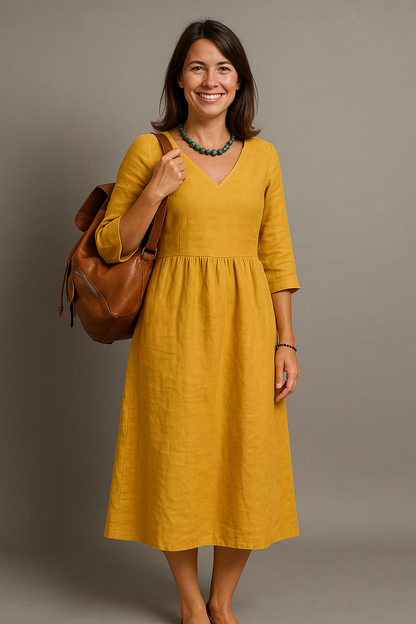 Women's Summer Maxi Dress With V-Neck