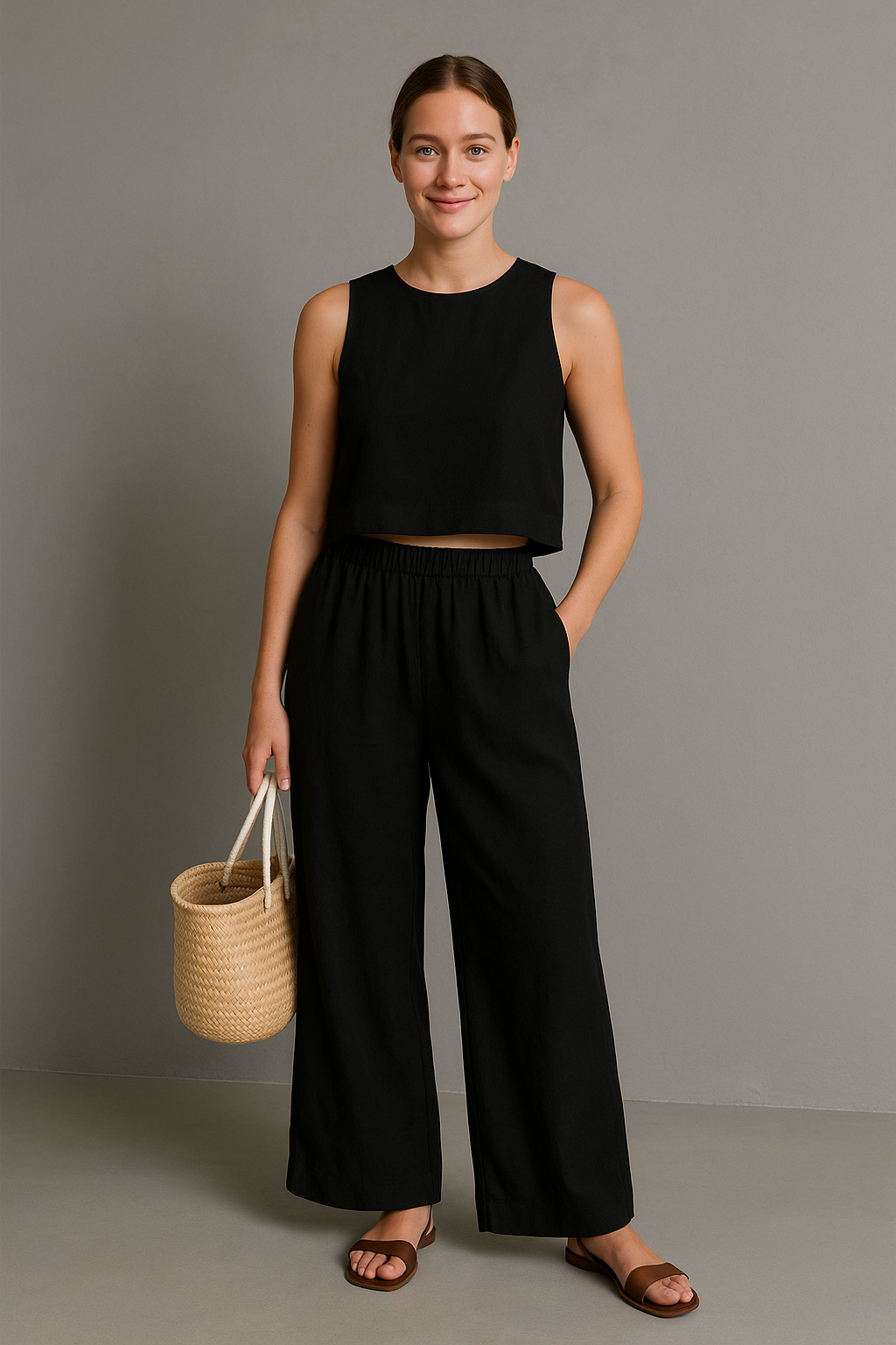 Women's Summer Two Piece Tank Top and Pants Set