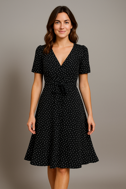 Women's Summer Midi Dress With V-Neck