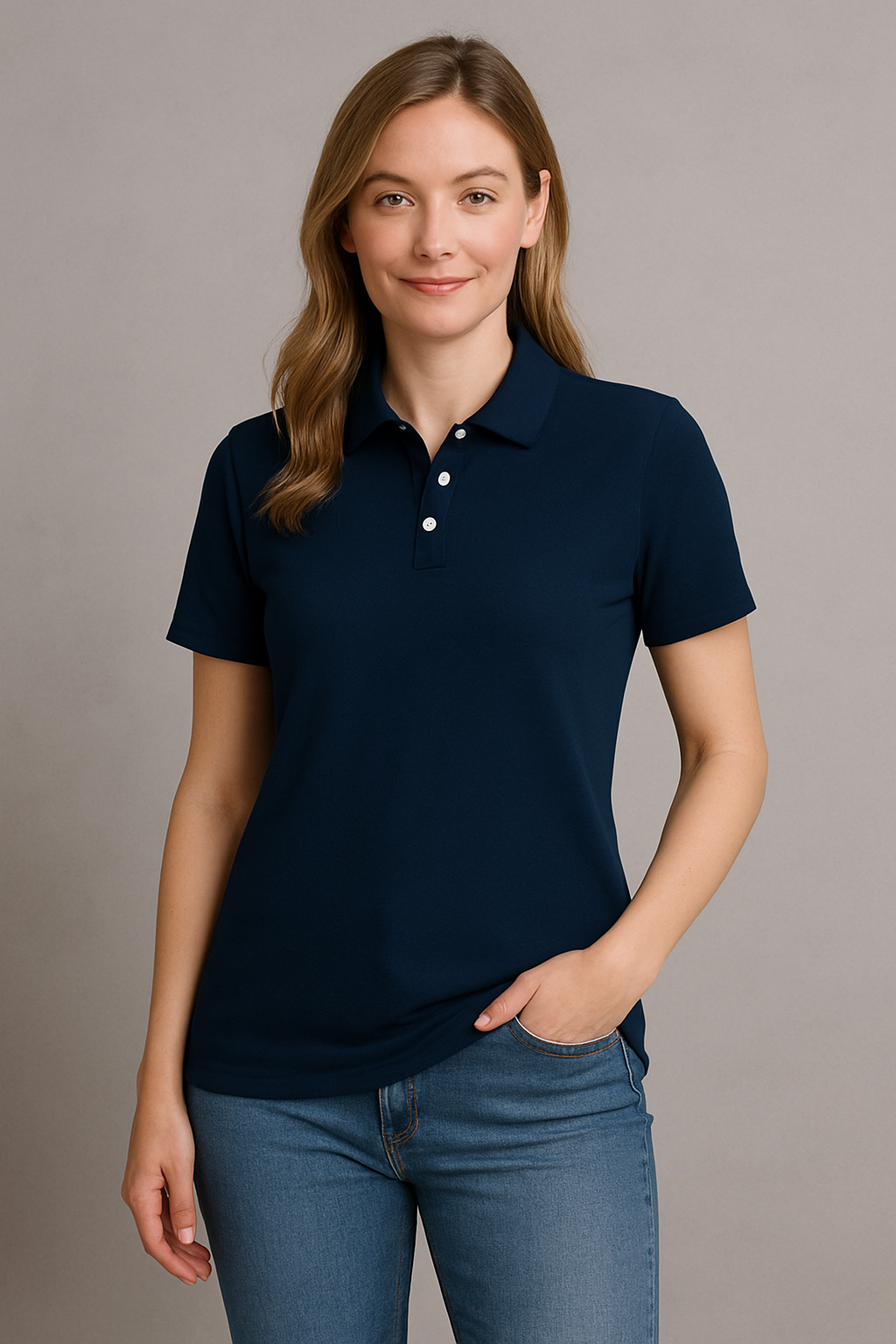 Women's Summer Polo T-Shirt With Short Sleeves